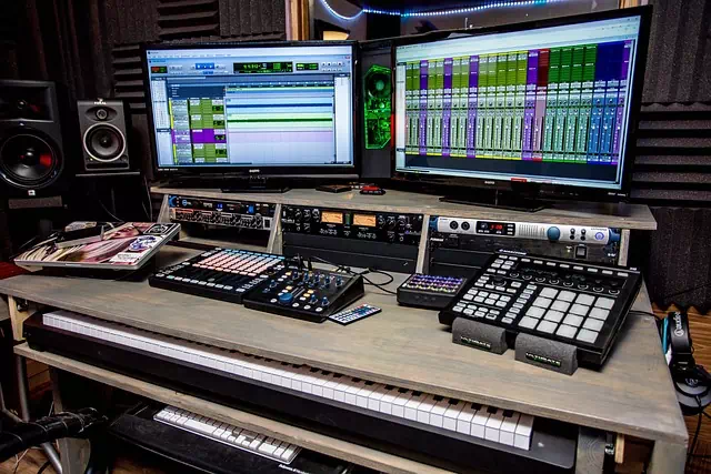 Запись в студии: пульт, микрофон и оборудование